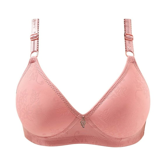 Darzheoy Wire-Free Bra for Women Embroidered Glossy Comfortable Breathable Bra Underwear No Rims Sexy Bras for Women 44/100BC