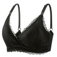 thumbnail image 1 of Darzheoy Wire-Free Bra for Women Ladies Comfortable Breathable No Steel Sexy Lace Front Buckle Breastfeeding Bra Underwear Women Bra 36/80, 1 of 9