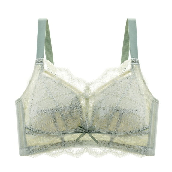 Darzheoy Wire-Free Bra for Women Ladies Comfortable Breathable No Steel Sexy Lace Gathering Adjustment Lift Bra Underwear 40/90BC
