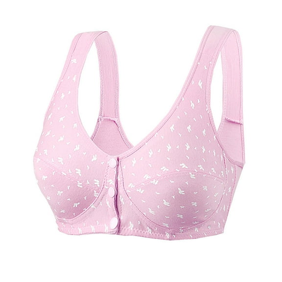 Darzheoy Wire-Free Bra for Women Plue Size Full Cup No Steel Cotton Breathable Underwear Push Up 36/80C