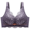 thumbnail image 1 of Darzheoy Wire-Free Bra for Women Plus Size Sexy Lace Printing Non-Steel Bowknot Underwear Bra Bras for Women High Support 36BC, 1 of 8