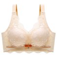 thumbnail image 1 of Darzheoy Wire-Free Bra for Women Plus Size Sexy Lace Printing Non-Steel Bowknot Underwear Bra Bras for Women High Support 40BC, 1 of 8