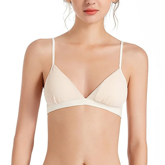 Darzheoy Wire-Free Bra for Women Rimless Bra Thin Cup Girl Sexy Comfortable Lace Underwear Women Bra L