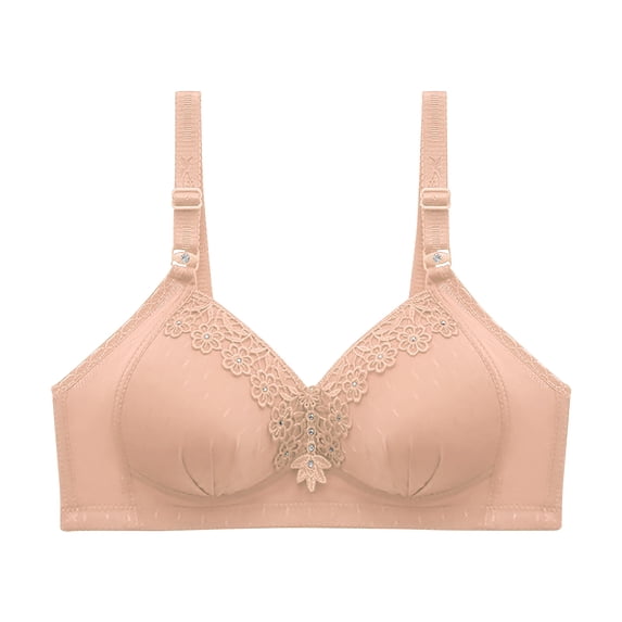 Darzheoy Wire-Free Bra for Women Side Retraction No Steel Underwear Strap Type Thin Mould Cup Breathable Bra Sexy Bras for Women 44/100BCD