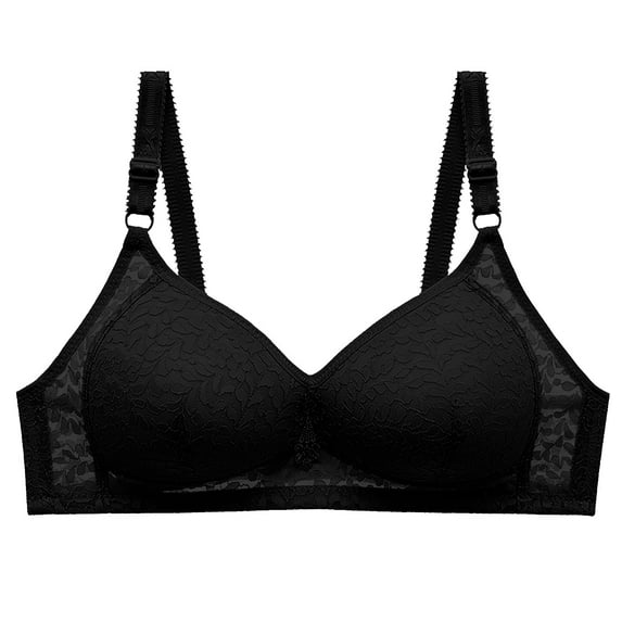 Darzheoy Wire-Free Bra for Women Solid Color Comfortable Hollow Out Perspective Bra Underwear No Rims Bras for Women 44/100BC