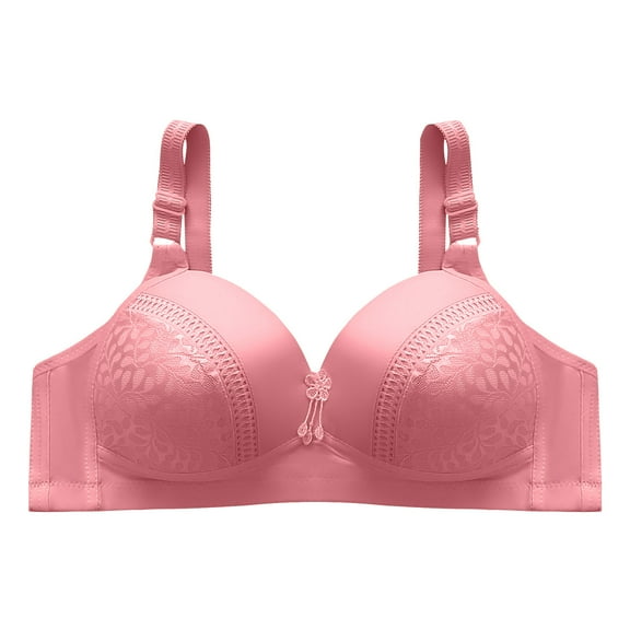 Darzheoy Wire-Free Bra for Women Solid Color Comfortable Hollow Out Perspective Bra Underwear No Rims Women Bra 46/105D