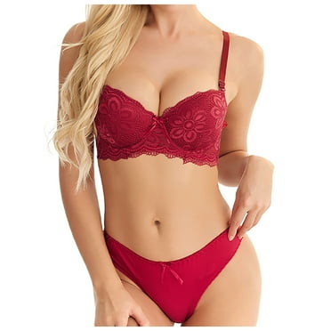 Darzheoy Women's Lace Beauty Back Solid Strap Wrap Plus Size Bra Underwear XL