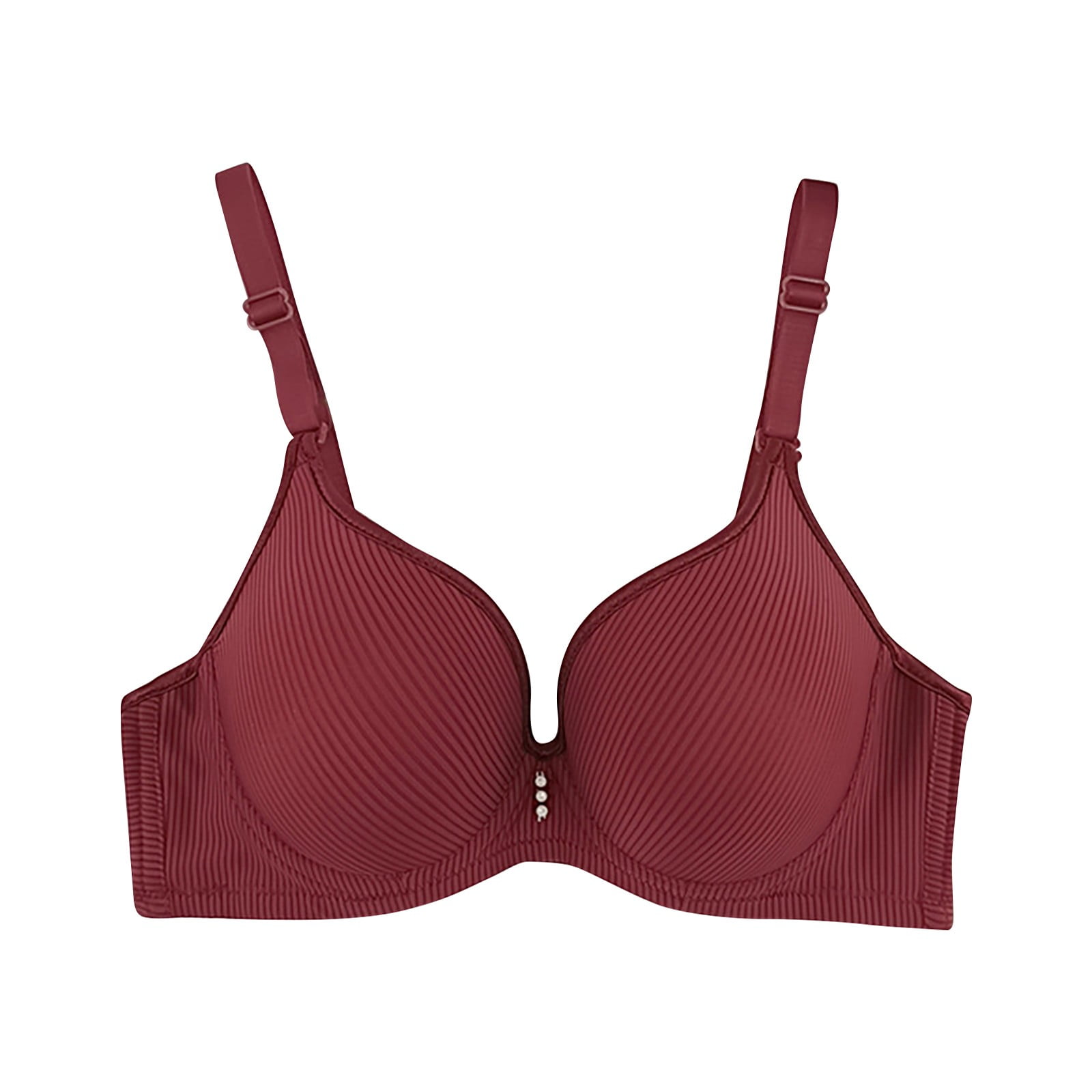 Buy SOLY HUX Women's Front Close Deep V Neck Seamless Wireless Triangle Bras  Adjustable Everyday Basic Bralettes, Solid Brown, S at