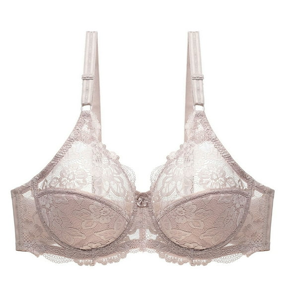 Darzheoy Women's Lace With Steel Solid Color Sexy Double Breasted Push Up Sport Bras for Women 38CD