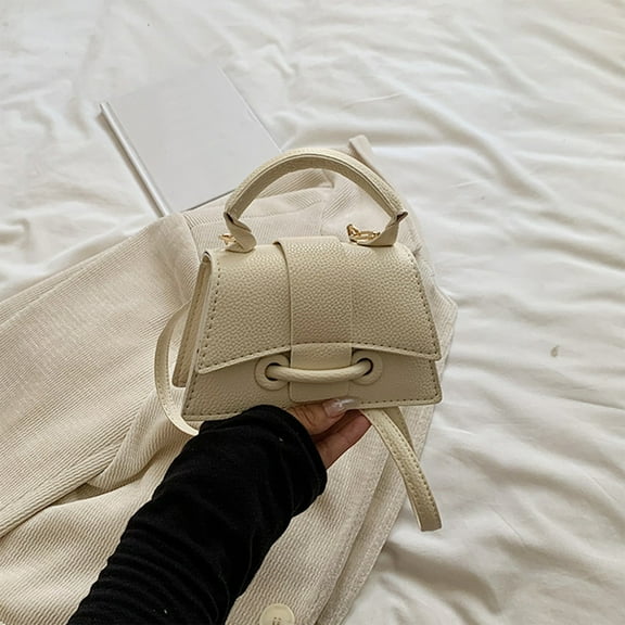 Darzheoy Women's Leather Casual Shoulder Bag body Messenger rse Handbag for Work Travel Shopping Strap Lightweight Compact Tote, White