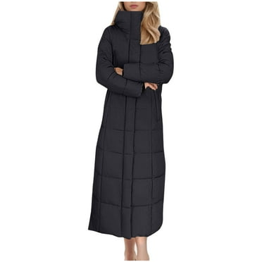 Darzheoy Women's Long Winter FauxFur Coat Puffer Warm Jacket with Detachable Hood