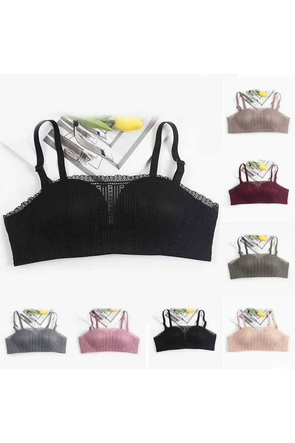 Women's Sexy Style Bra Slip Invisible Off Shoulder Lace Strapless Underwear Mesh Detachable Shoulder Straps Womens Bras 36/80