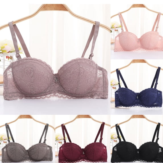 Darzheoy Women's Sexy Thin Lace Bra Adjusted Type Cross Border Foreign Trade Bra Womens Sports Bras 34/75B