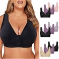 thumbnail image 1 of Darzheoy Women's Solid Color Bra Underwear 3-piece Bra Daily Underwear High Impact Bras for Women 46BC, 1 of 9
