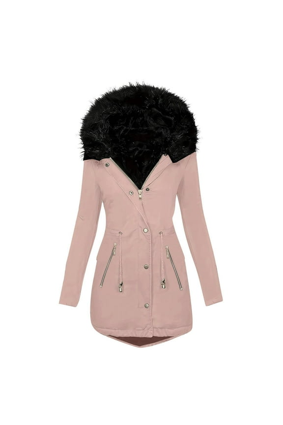 Women's Winter Windproof Warm Down Coats Waterproof Button Thicken Hooded fashions Puffer Jacket