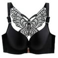 thumbnail image 1 of Darzheoy Womens Bra Wire Free Underwear Front Closure Bras Silk Feeling Backless Bras 50D, 1 of 9