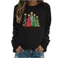 thumbnail image 1 of Darzheoy Womens Christmas Tops Long Sleeve Hoodless Loose Printed Solid Color Raglan Sleeve Sweatshirts Pullover Trendy Seamless Casual Versatile Blouses, 1 of 4