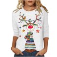 thumbnail image 1 of Darzheoy Womens Tops Christmas Pullover Loose Thickened Thermal Pocket Versatile Sweatshirts Fall Winter Fashion Thermal Printed Long Sleeve Blouses, 1 of 4