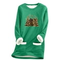 thumbnail image 1 of Darzheoy Womens Tops Christmas Pullover Thickened Plush Long Sleeve Printed Sweatshirts Hoodless Fall Winter Plus Size Round Neck Loose Thermal Blouses, 1 of 3