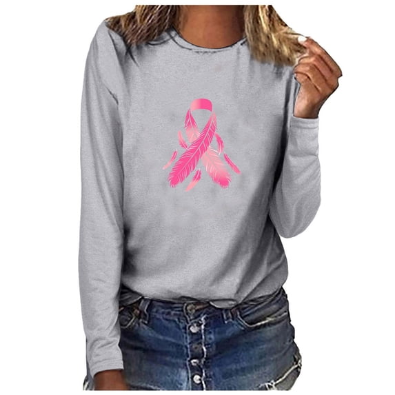 Darzheoy Womens Tops Long Sleeve Comfortable Drop Shoulder Loose Casual Sweatshirts Round Neck Hoodless Solid Color Graphic Printed T-shirt Blouses