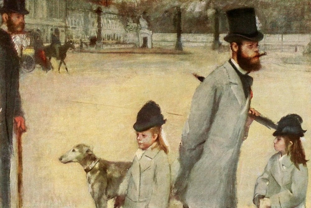 Das Bildnis 1921 Place de la Concorde Canvas Art - Edgar Degas (18 x 24)
