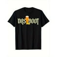 thumbnail image 1 of Das Boot Pattern Tee Top Black S-5XL German Beer Graphic 100%Cotton Oktoberfest Vintage Humorous Comfortable, 1 of 5