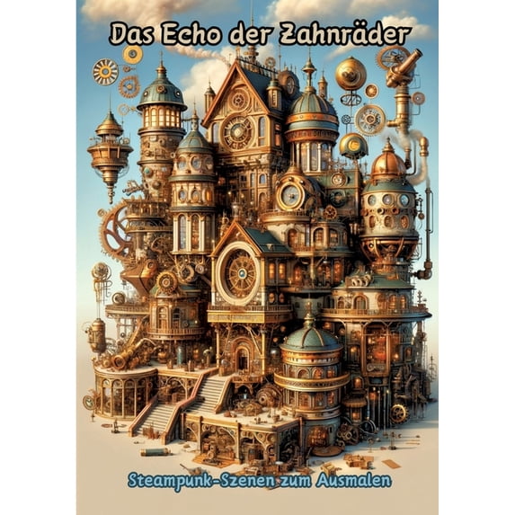 Das Echo der Zahnräder: Steampunk-Szenen zum Ausmalen, (Paperback)