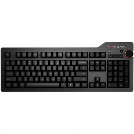Das Keyboard - 4 Professional DASK4MKPROCLI Ergonomic Wired Mechnical Cherry MX Blue Clicky Switches Keyboard