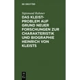 thumbnail image 1 of Das Kleist-Problem Auf Grund Neuer Forschungen Zur Charakteristik Und Biographie Heinrich Von Kleists, (Hardcover), 1 of 1
