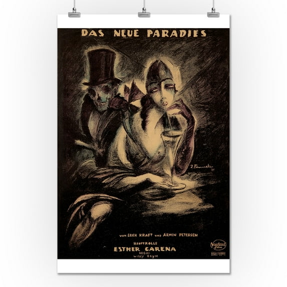 Das Neue Paradies Vintage Poster (artist: Fenneker, Josef) Germany c. 1921 (24x36 Giclee Gallery Print, Wall Decor Travel Poster)