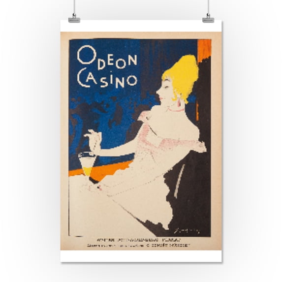 Das Plakat (page, Odeon Casino) Vintage Poster (artist: Schnackenberg, Walter) Germany c. 1911 (16x24 Giclee Gallery Print, Wall Decor Travel Poster)