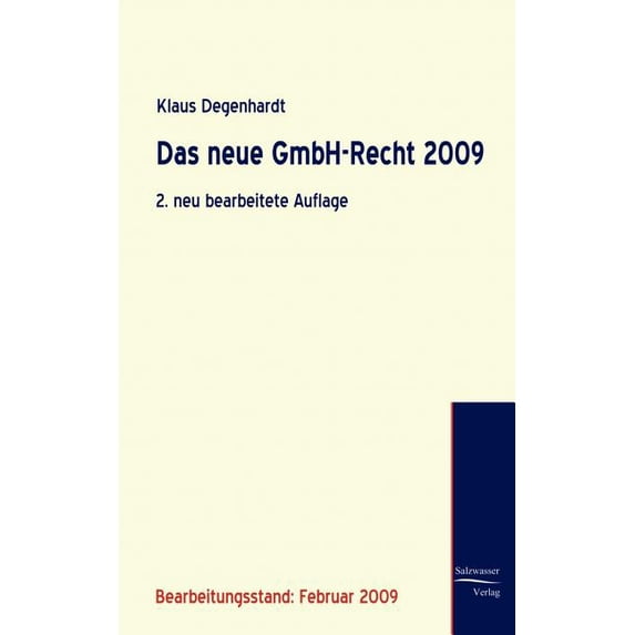 Das neue GmbH-Recht 2009 (Paperback)
