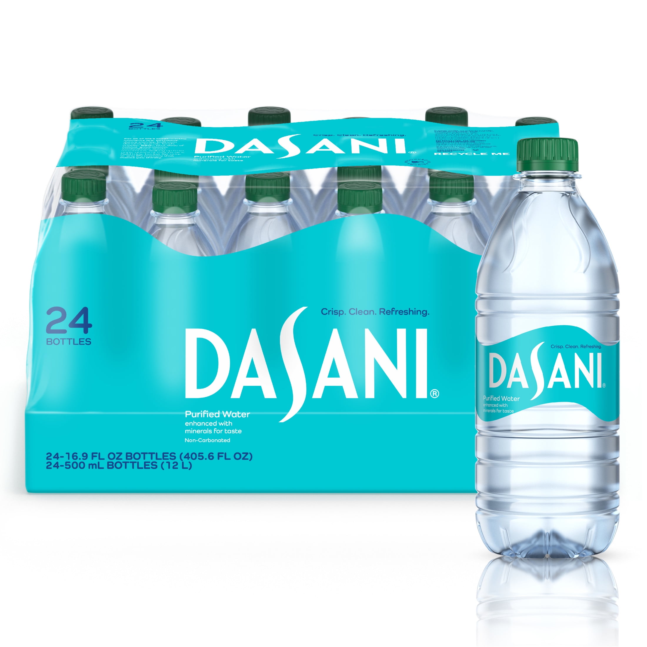 Dasani Purified Water Bottles, 16.9 fl oz, 24 Pack