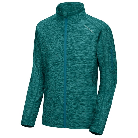 Dasawamedh Men's Running Sport Track Jacket Full Zip Workout Athletic Fitness Jackets for Training Teal Green Heather L