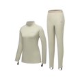 thumbnail image 1 of Dasawamedh Women's Fleece Thermal Underwear Set Lightweight Warm Base Layers Long Johns for Hiking Skiing Diving, Light Khaki XS, 1 of 7