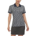 thumbnail image 1 of Dasawamedh Women's Quick Dry Golf Shirt Short Sleeve Polo Shirt Stretch Moisture Wicking UV Protection Sports Tennis T-Shirt Dark Blue Heather XL, 1 of 7