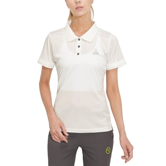 Dasawamedh Women's Quick Dry Polo Shirt Short Sleeve Golf Shirt Stretch UV Protection Sports T-Shirt Size L