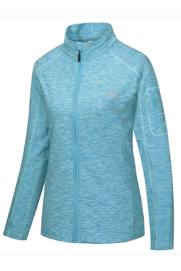 Women's Running Sport Track Jacket Full Zip Workout Athletic Fitness Jackets for Training With Thumb Holes Size M