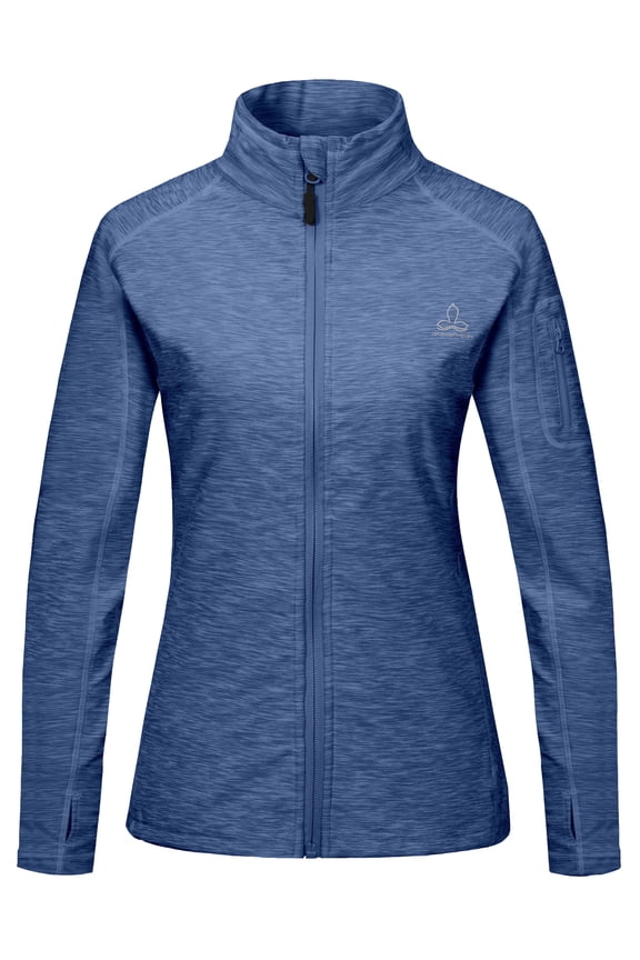 Dasawamedh Women's Running Sport Track Jacket Full Zip Workout Athletic Fitness Jackets for Training With Thumb Holes Size XS