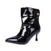 Dasayo Women's Boots Ankle Dress Black Elegant Pointed Toe Block Heel ...