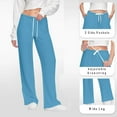 thumbnail image 1 of Dasayo Athletic Women Pants High Waisted Loose Fit Light Blue Gym Drawstring Straight Leg Pants Women's Joggers XXL, 1 of 6