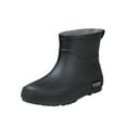 thumbnail image 1 of Dasayo Black Womens Boots Waterproof Rain Ankle Slip on Fall Flat Heel Booties Womens Shoes 39, 1 of 9