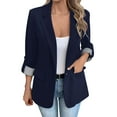thumbnail image 1 of Dasayo Blazers for Women Dress Blue Business Formal Collared Blazer Jacket Women L, 1 of 8