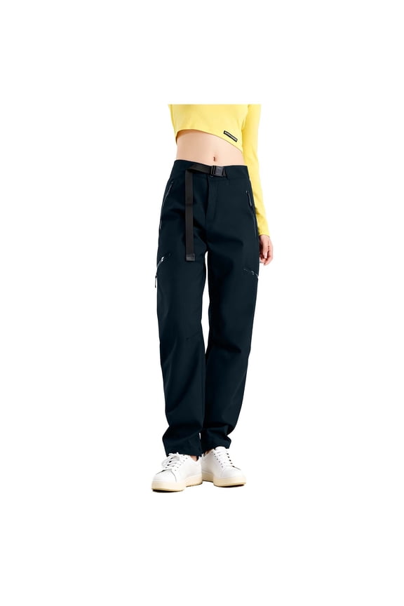 Cargo Women Pants Waterproof High Waist Dark Gray Hiking Pockets Windbreaker Winter Pants Womens Sweat Pants XXS