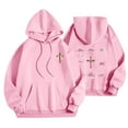 thumbnail image 1 of Dasayo Casual Womens Hoodie Pink Long Sleeve Lightweight Graphic Prints Pocket Drawstring Hoodies Women's T-Shirts XXL, 1 of 5