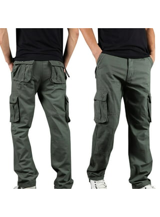 Women's Adjustable Drawstring Elastic Waist Baggy Cargo Pants Multi-Pocket  Jogging Trousers Streetwear