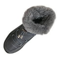 thumbnail image 1 of Dasayo Furry Booties for Women Gray Ankle Winter Non Slip Fuzzy Snow House Booties Women Shoes 36, 1 of 9