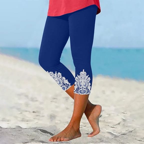 Dasayo High Rise Ladies Capris Elastic Waist Capris Classic Fit Solid Cropped Pants for Womens
