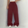 thumbnail image 1 of Dasayo High Waist Pants for Women Formal Wide-Leg Palazzo Red Outfits Solid Elegant Bandage Pants Jeggings for Women S, 1 of 8