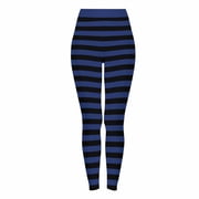 Dasayo High Waist Women Leggings Slim-Leg Ultra Soft Long Dark Blue Jeggings Buttery Soft Striped Tights Ladies Pants S
